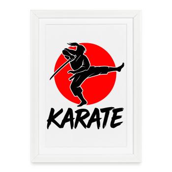 Samouraï - Affiche encadrée (27 × 37 cm) - blanc - Devant
