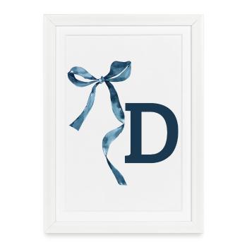 Monogramme d idée cadeau  - Affiche encadrée (27 × 37 cm) - blanc - Devant