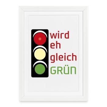 sera de toute façon VERT - Affiche encadrée (27 × 37 cm) - blanc - Devant