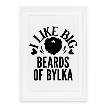 I_LIKE_BEARDS_OF_BYLKA_ - Affiche encadrée (27 × 37 cm) - blanc - Devant