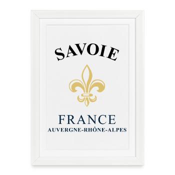 Savoie France Frankreich - Affiche encadrée (27 × 37 cm) - blanc - Devant