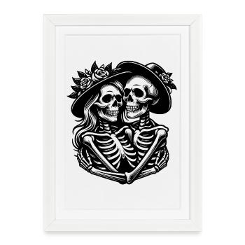 Couple d’horreur - Affiche encadrée (27 × 37 cm) - blanc - Devant