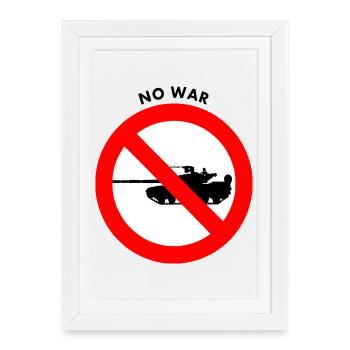 No war - Affiche encadrée (27 × 37 cm) - blanc - Devant