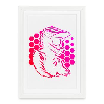 Clear Motocross Message - Framed poster (27 × 37 cm) - white - Front