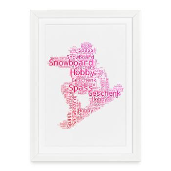 Direct Snowboard Statement - Framed poster (27 × 37 cm) - white - Front