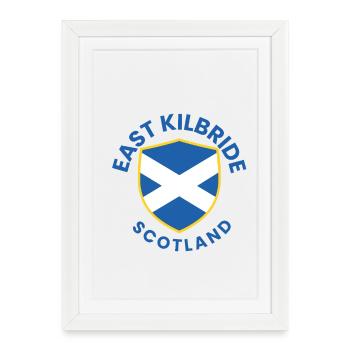East Kilbride Shield Emblem - Framed poster (27 × 37 cm) - white - Front