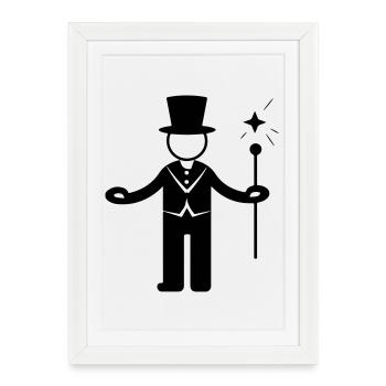Magician Magician Circus - Framed poster (27 × 37 cm) - white - Front