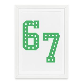 6 7 – Un design de texte minimaliste tendance, - Affiche encadrée (27 × 37 cm) - blanc - Devant