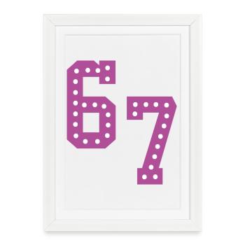 6 7 – Un design de texte minimaliste tendance, - Affiche encadrée (27 × 37 cm) - blanc - Devant
