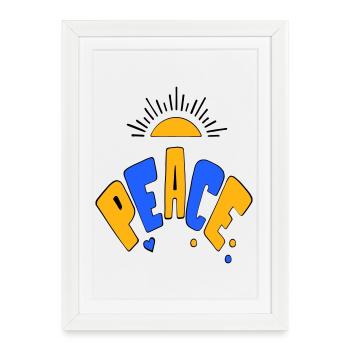 Paix - Affiche encadrée (27 × 37 cm) - blanc - Devant