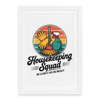 Funny Cleaning Design - Framed poster (27 × 37 cm) - white - Front