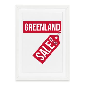 Groenland Non à vendre - Affiche encadrée (27 × 37 cm) - blanc - Devant