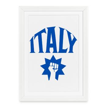 Italie - Affiche encadrée (27 × 37 cm) - blanc - Devant