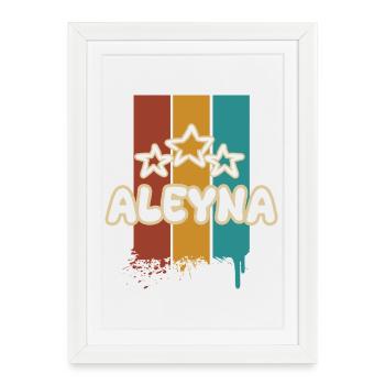 Aleyna comme idée de cadeau - Affiche encadrée (27 × 37 cm) - blanc - Devant