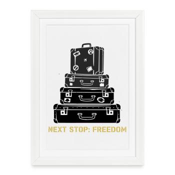 Déclaration de la Liberté de la Pile de Valses - Affiche encadrée (27 × 37 cm) - blanc - Devant