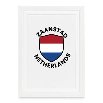 Zaanstad Shield Netherlands - Framed poster (27 × 37 cm) - white - Front