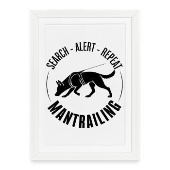 Malinois Mantrailing Dog Sport Dogs Wilsigns - Framed poster (27 × 37 cm) - white - Front