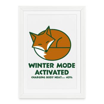 Winter Fox Activated - Framed poster (27 × 37 cm) - white - Front