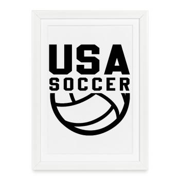USA Soccer - Framed poster (27 × 37 cm) - white - Front
