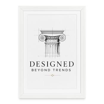 Minimalisme de luxe Élégant et intemporel Premium - Affiche encadrée (27 × 37 cm) - blanc - Devant
