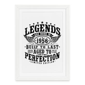 70th Birthday1956 Vintage Vintage Gift - Framed poster (27 × 37 cm) - white - Front