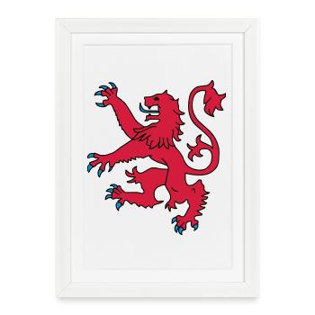Scottish Lion - Framed poster (27 × 37 cm) - white - Front