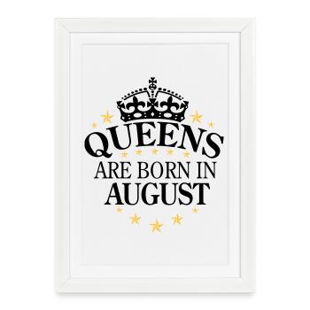 Queens August - Framed poster (27 × 37 cm) - white - Front