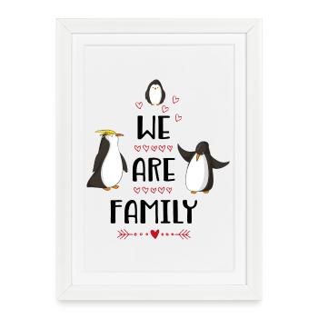 famille - Affiche encadrée (27 × 37 cm) - blanc - Devant