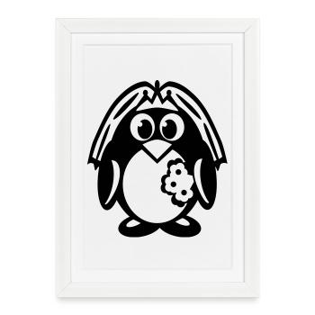 penguin bride - Framed poster (27 × 37 cm) - white - Front