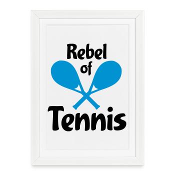 tennis - Affiche encadrée (27 × 37 cm) - blanc - Devant