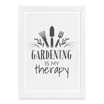 Jardin Amour Plantes Motifs Végétaux - Affiche encadrée (27 × 37 cm) - blanc - Devant