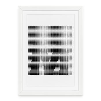 Lettre M, nom, lettre M - Affiche encadrée (27 × 37 cm) - blanc - Devant