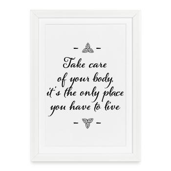 Yoga - Affiche encadrée (27 × 37 cm) - blanc - Devant