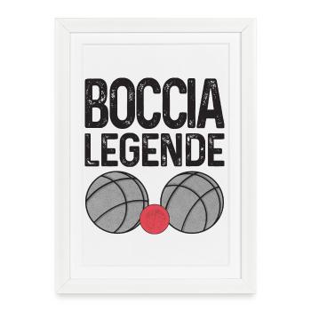Joueur de boccia Boccia Legend Balls Boccia - Affiche encadrée (27 × 37 cm) - blanc - Devant