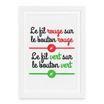 septième compagnie, 7ème compagnie, film culte - Affiche encadrée (27 × 37 cm) - blanc - Devant