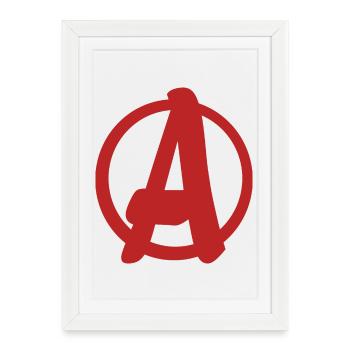 Cool simple Un logo - Affiche encadrée (27 × 37 cm) - blanc - Devant