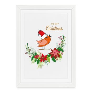 Joyeux Noël - Affiche encadrée (27 × 37 cm) - blanc - Devant