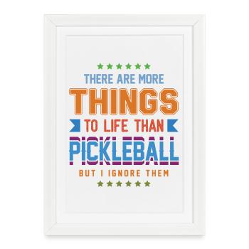 Le pickleball - Affiche encadrée (27 × 37 cm) - blanc - Devant