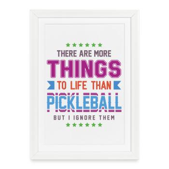 Le pickleball - Affiche encadrée (27 × 37 cm) - blanc - Devant