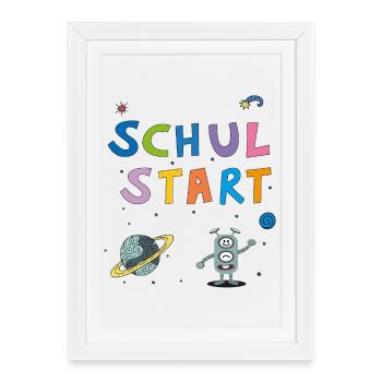 Back to school for school children - Framed poster (27 × 37 cm) - white - Front