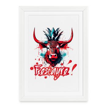 Festayre ! Féria de Bézier, Dax, Nîmes, Bayonne... - Affiche encadrée (27 × 37 cm) - blanc - Devant