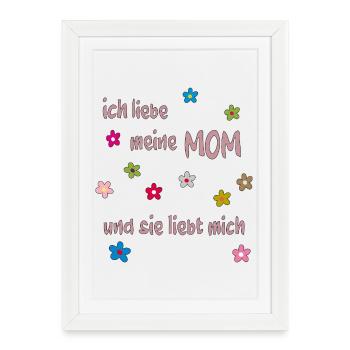 J’aime ma mère - Affiche encadrée (27 × 37 cm) - blanc - Devant