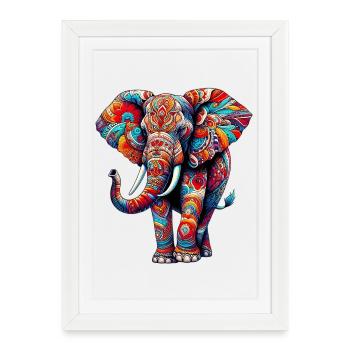 Elephant - Framed poster (27 × 37 cm) - white - Front