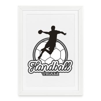 handball, handball match, handball player - Framed poster (27 × 37 cm) - white - Front