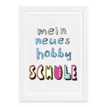 School School Child - Framed poster (27 × 37 cm) - white - Front
