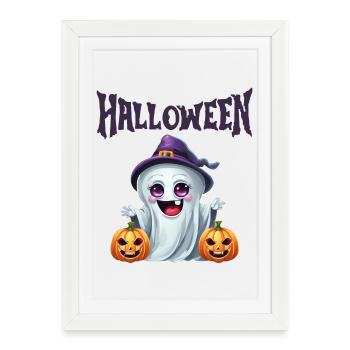 Halloween Ghost Halloween Party - Framed poster (27 × 37 cm) - white - Front
