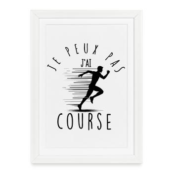 I can't, I have race. - Framed poster (27 × 37 cm) - white - Front