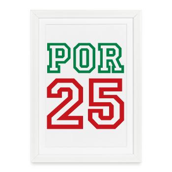 PORTUGAL - Affiche encadrée (27 × 37 cm) - blanc - Devant