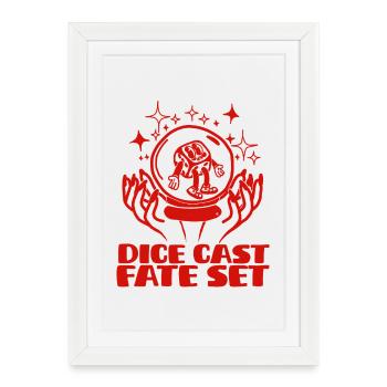 The die is cast, fate is sealed - Framed poster (27 × 37 cm) - white - Front