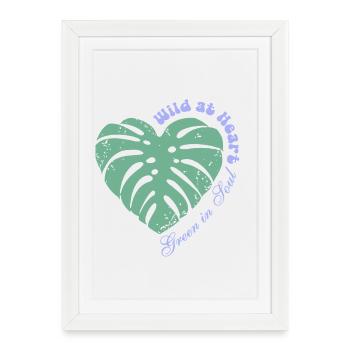 Sauvage dans l’âme – Vert dans l’âme - Affiche encadrée (27 × 37 cm) - blanc - Devant